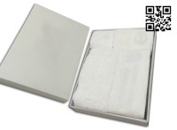 TWLP012  Customize  hotel towel box  make towel box  two towel packaging  design towel box  towel box supplier side view